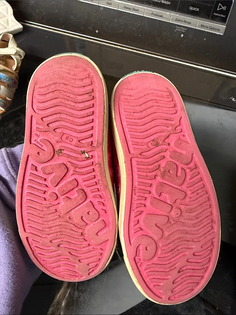 Native Kids Water Shoes Pink with Cream Toe Caps